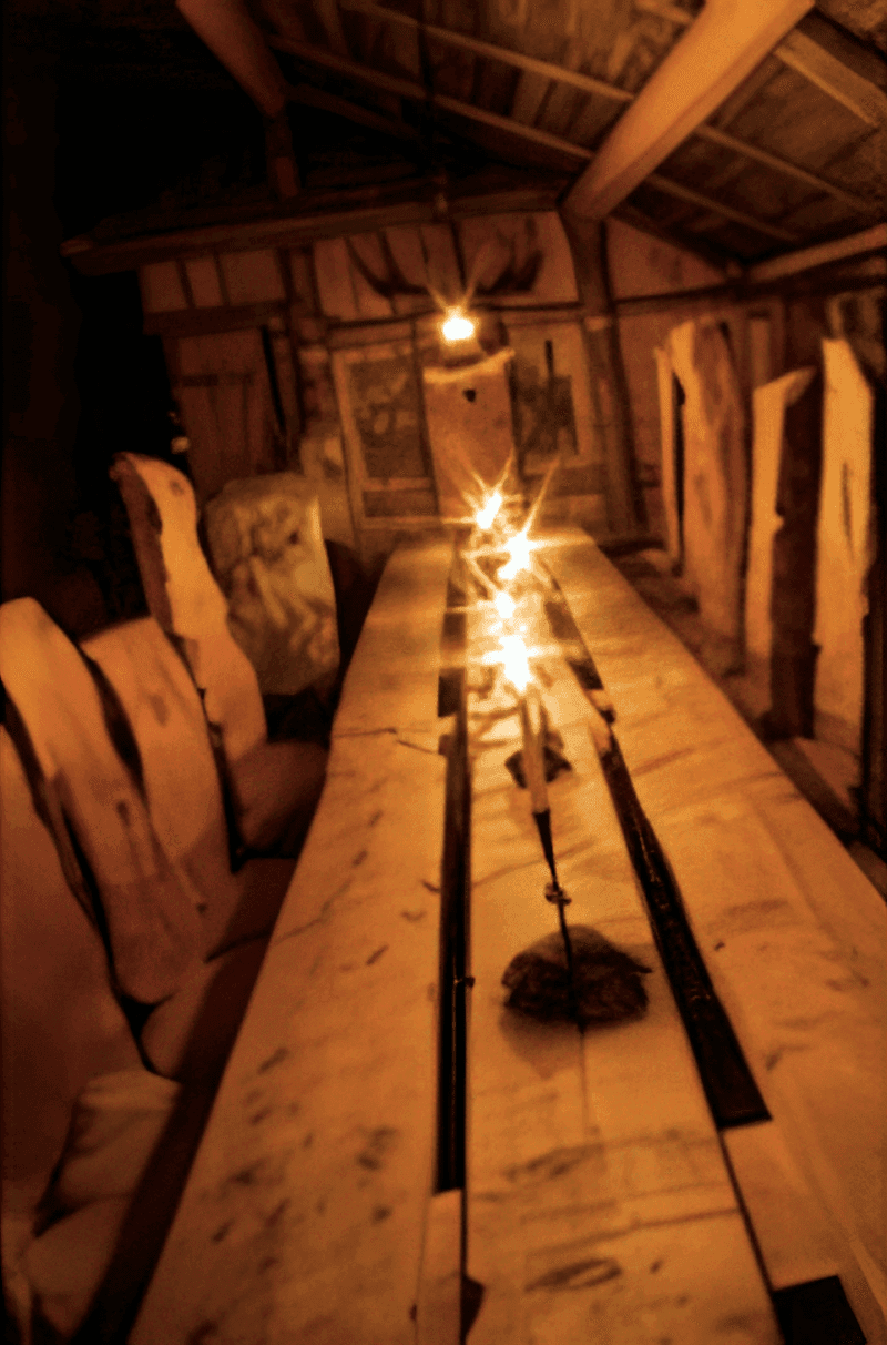 Long table dining at Ravens Eye