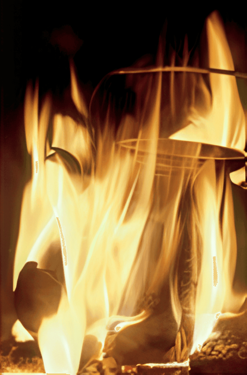 Coffee by the fire at Ravens Eye